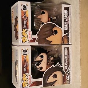Eren and Mikasa Pop Figures